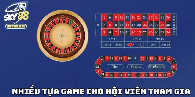 Nhiều tựa game cho hội viên tham gia
